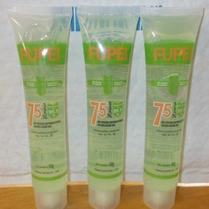 3 Liquid Gel Antibacterial Hand Sanitizer No Wash 2.4 oz ea. Natural Fragrance.